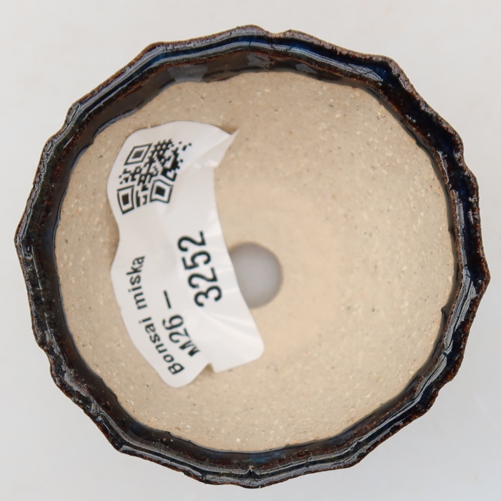 Keramik-Bonsai-Schale, 5,5 x 5,5 x 3,5 cm, Farbe: Blau