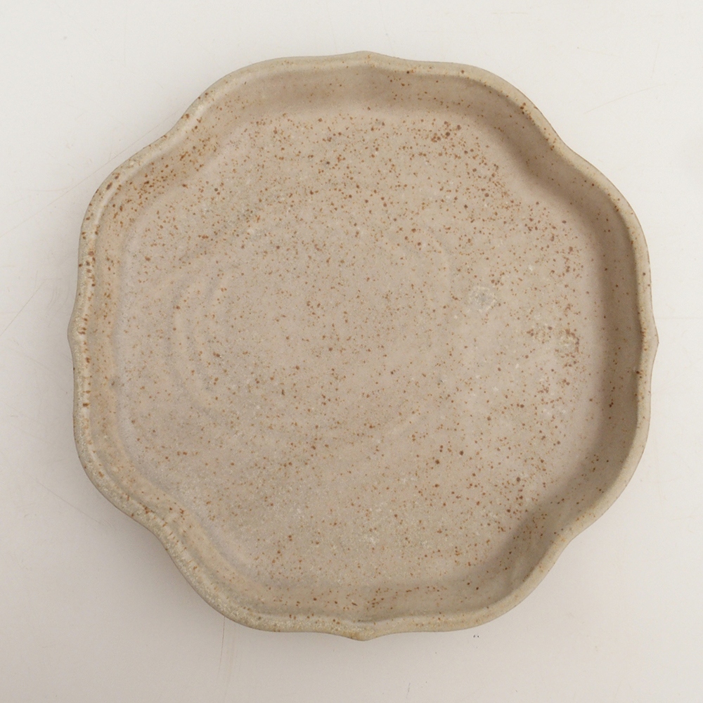 Keramikschale H06 - 14 x 14 x 1,5 cm - beige