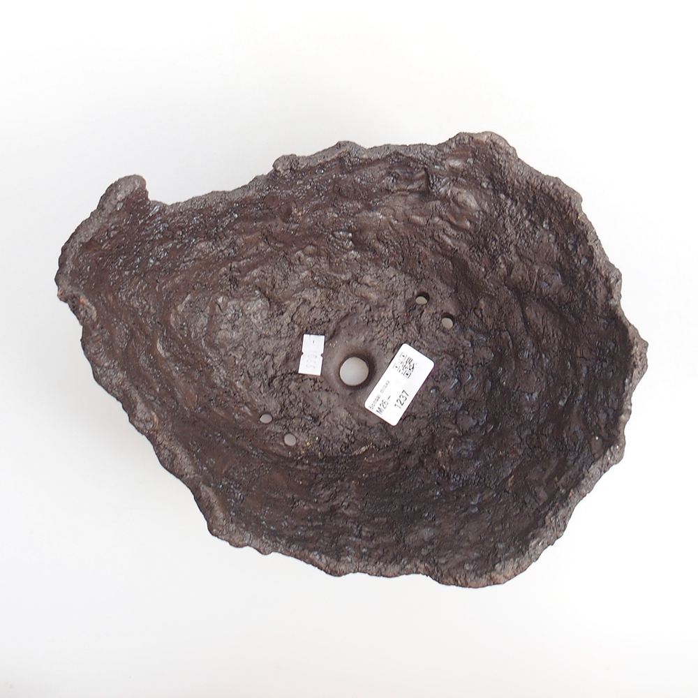 Keramikschale 23 x 20 x 18 cm , Farbe braun