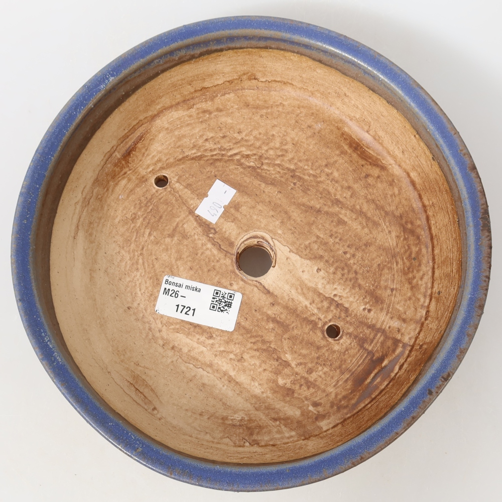 Keramik-Bonsai-Schale 21,5 x 21,5 x 6 cm, Farbe: Blau
