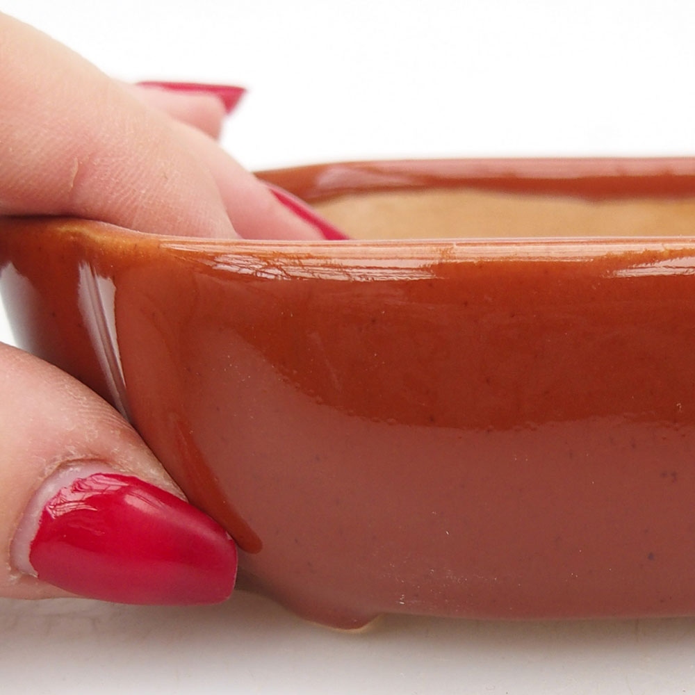 Bonsaischale aus Keramik 125 x 10 x 3 cm, braun