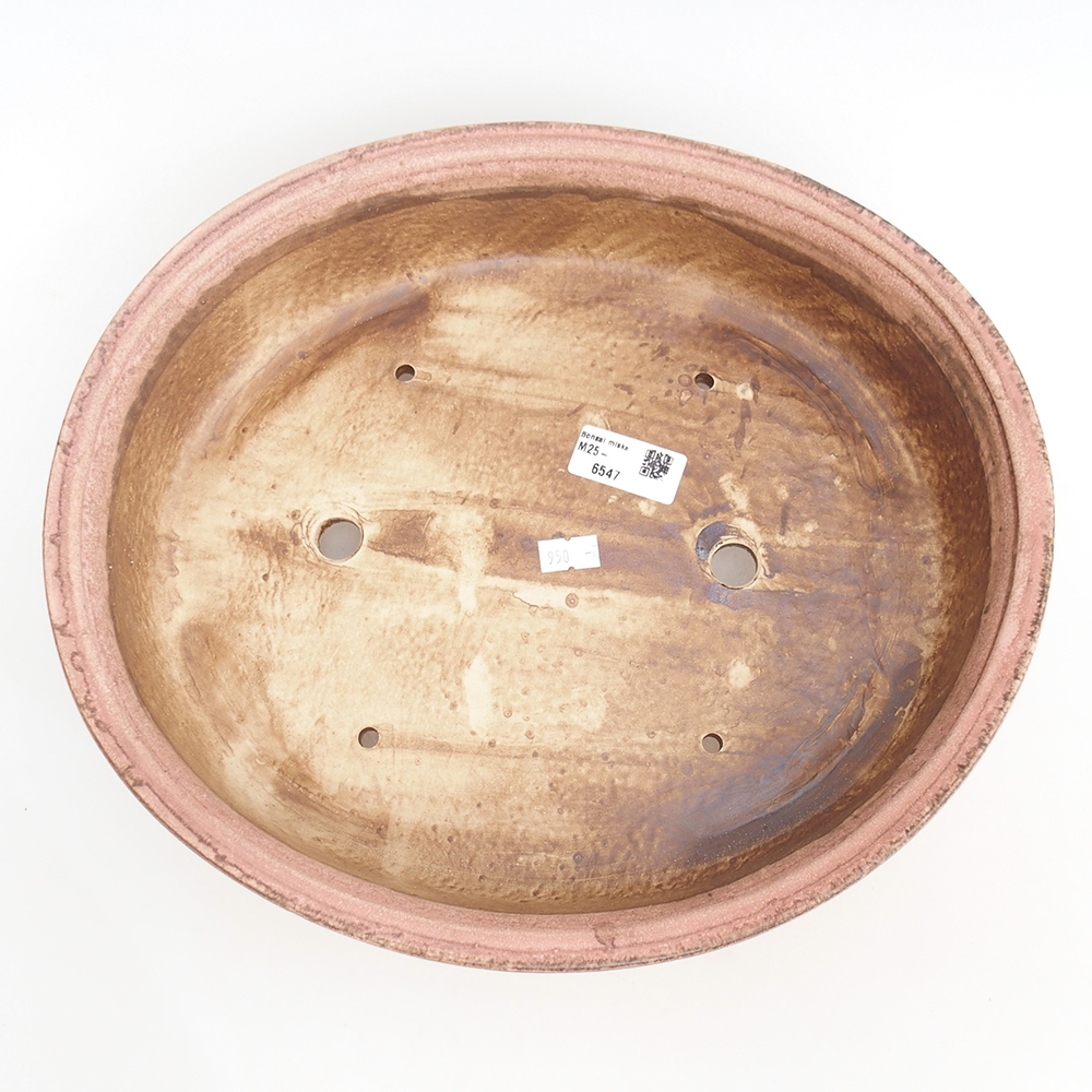 Bonsaischale aus Keramik 32,5 x 28 x 7,5 cm, rosa