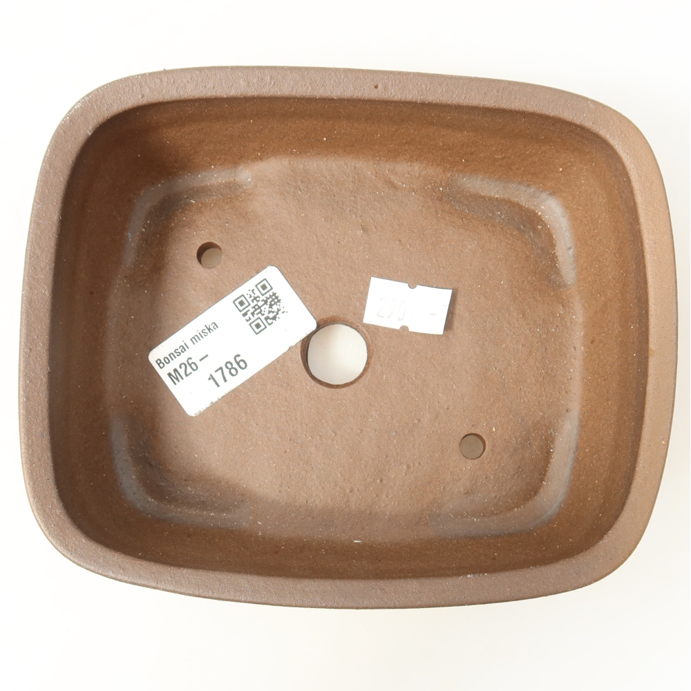 Keramik-Bonsai-Schale, 14,5 × 11,5 × 4,5 cm, Farbe: braun