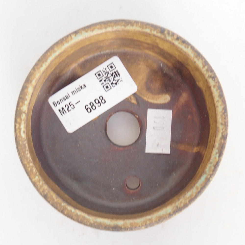 Bonsaischale aus Keramik 9 x 9 x 3,5 cm, braun