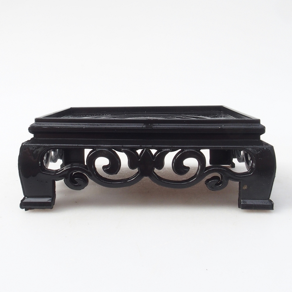 Bonsai-Tisch Kunststoff quadratisch 11 x 11 x 3,5 cm, Farbe schwarz