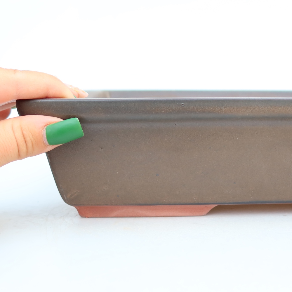 Keramikschale  25,5 x 19 x 6,5 cm, Farbe: braun