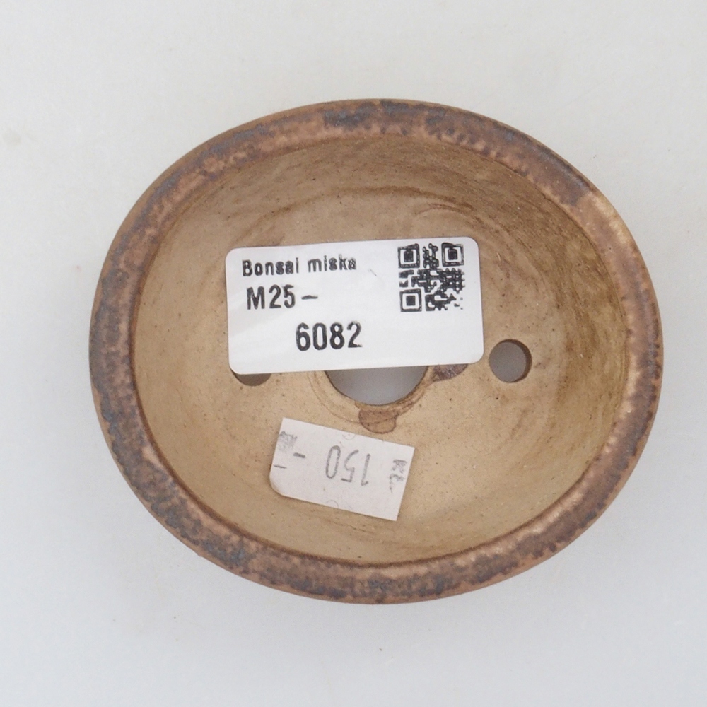 Bonsaischale aus Keramik 10 x 8,5 x 4 cm, braun