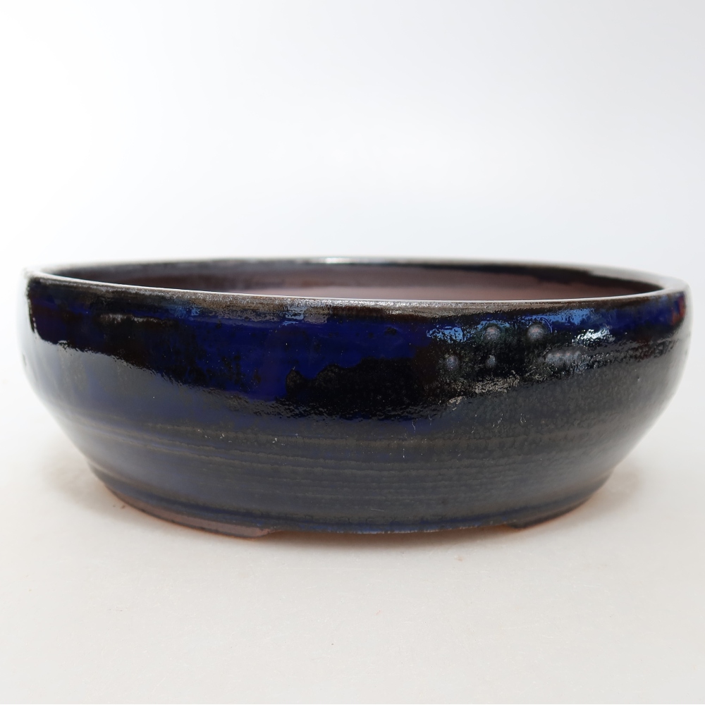 Bonsaischale aus Keramik 18 x 18 x 5,5 cm, Farbe blau