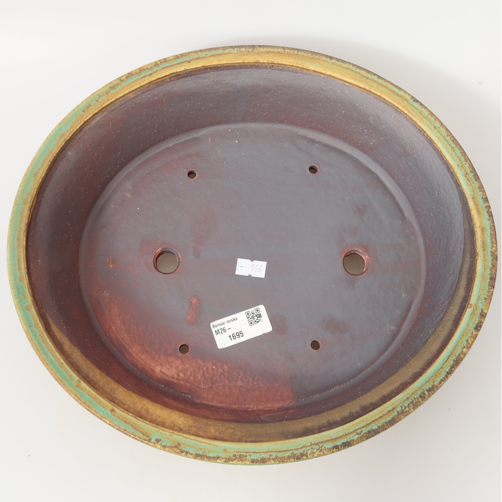 Keramik-Bonsai-Schale 31,5 x 28 x 7 cm, Farbe: Blau