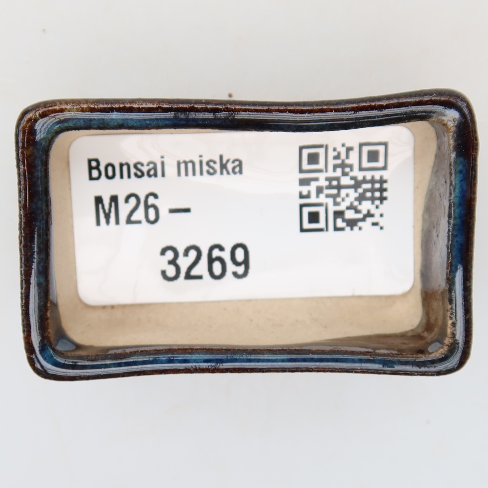 Keramik-Bonsai-Schale, 5 × 3 × 2 cm, Farbe: Blau