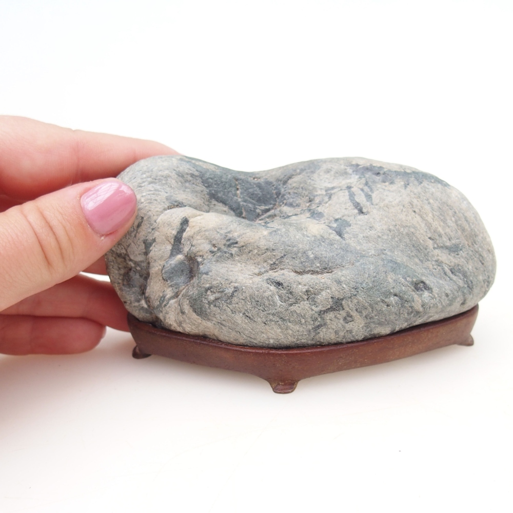 Suiseki - Stein mit DAI (Holzsockel)
