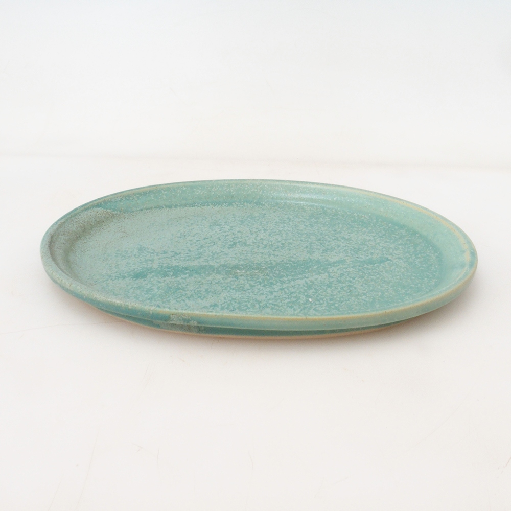 Bonsai oval Untertasse M - 22,5 x 18 x 1,5 cm - grün