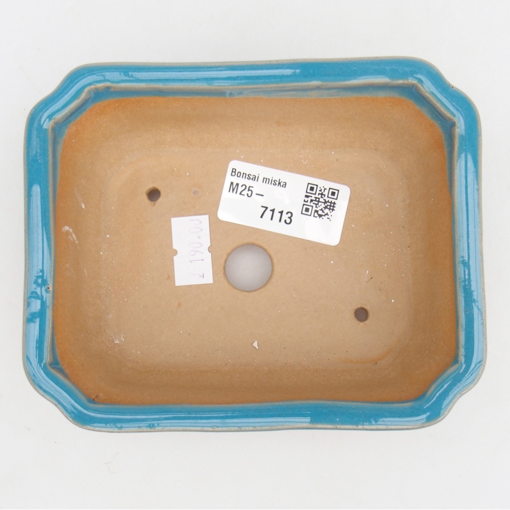 Bonsaischale aus Keramik 14 x 11 x 4 cm, Farbe blau