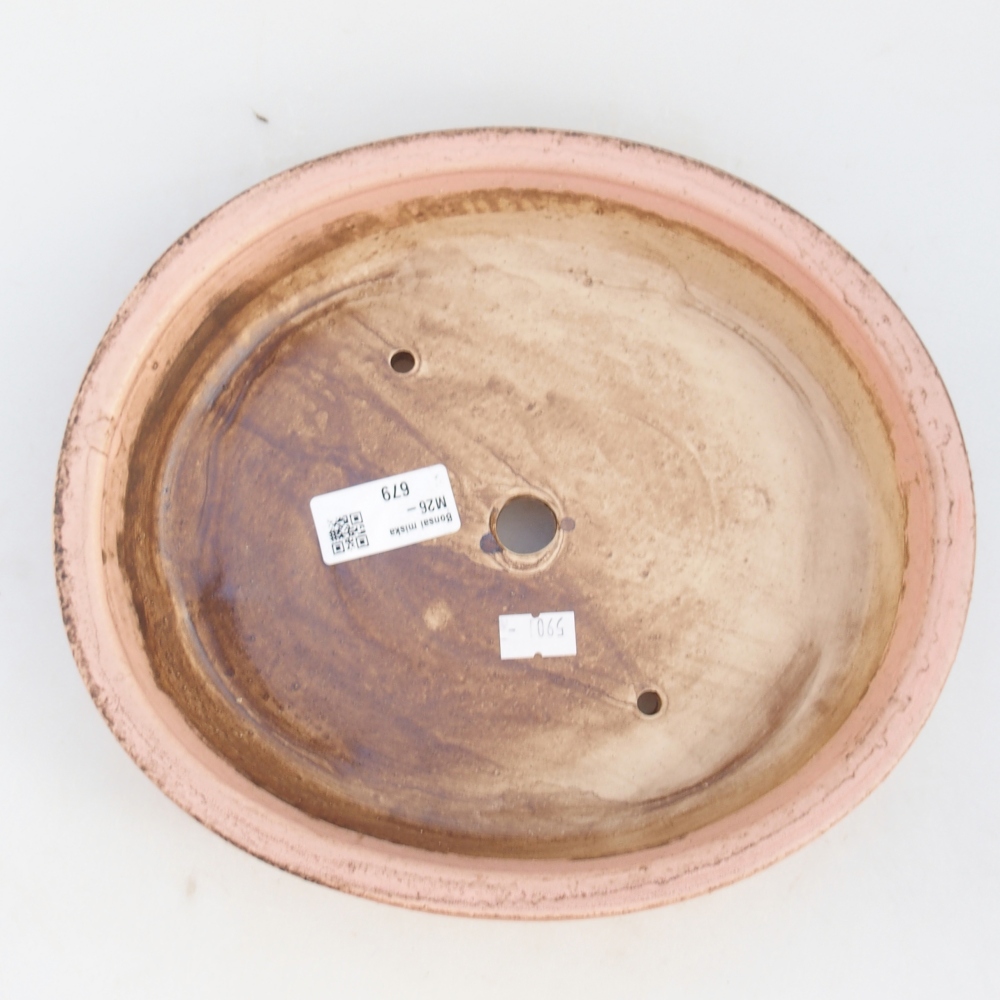 Bonsaischale aus Keramik 24 x 21 x 5 cm, rosa