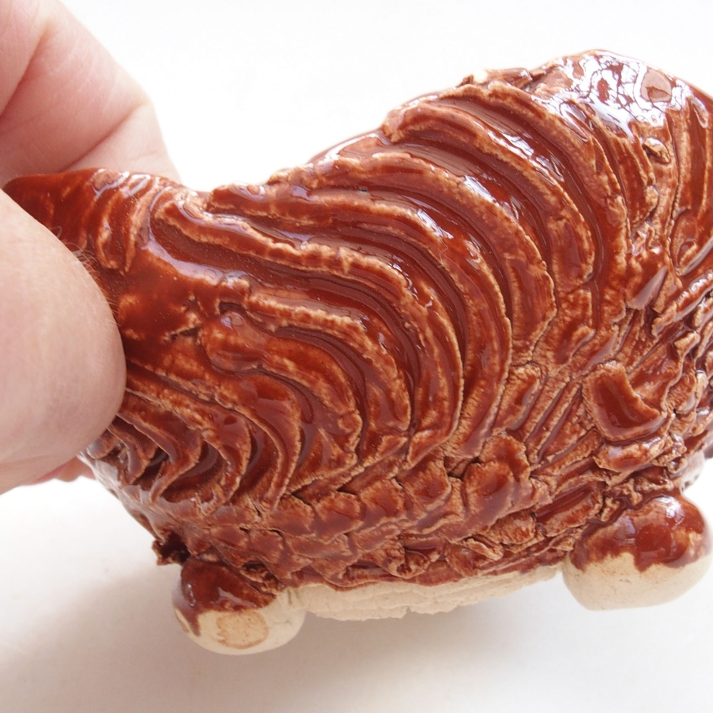 Keramikschale 8 x 7 x 6 cm , Farbe braun