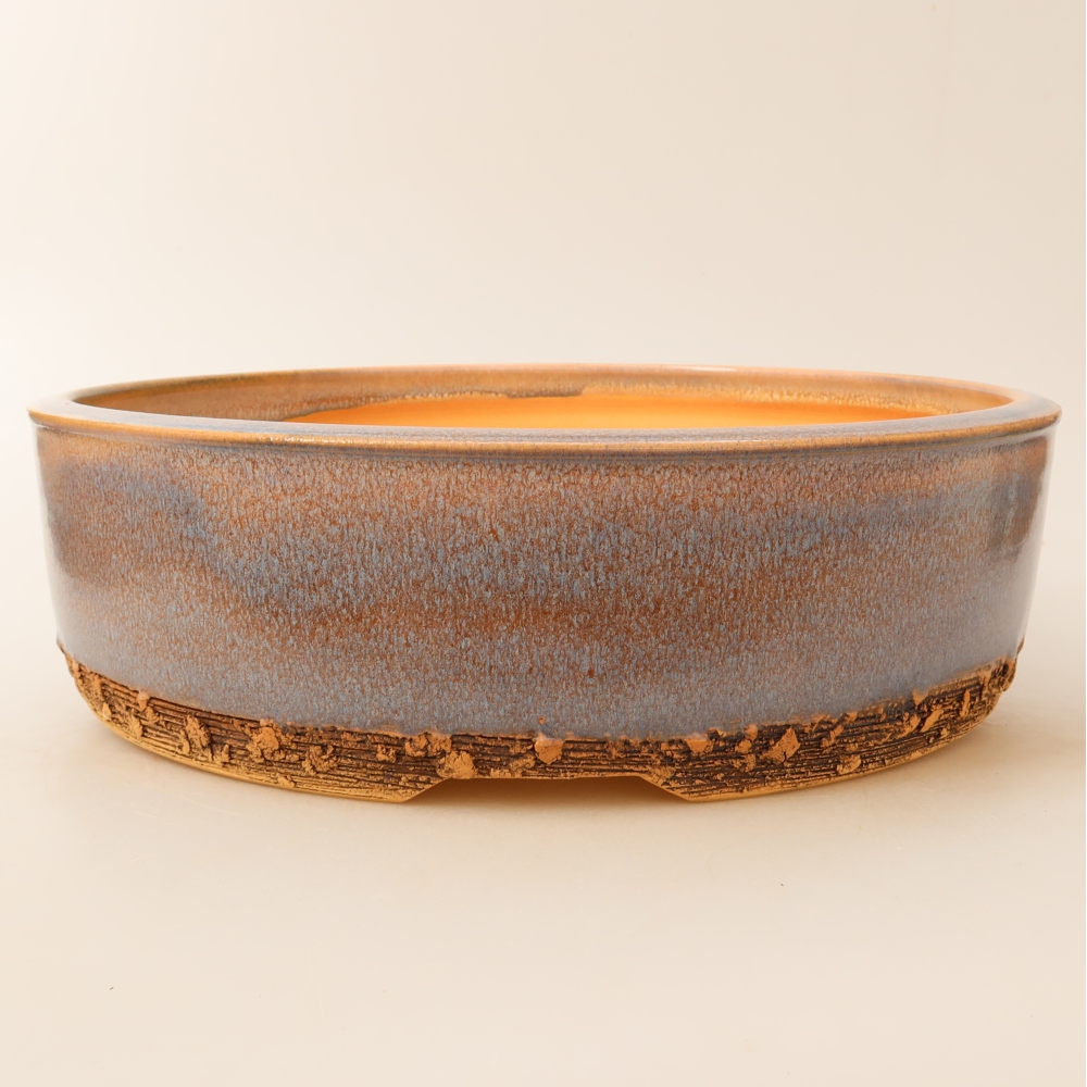 Keramik-Bonsai-Schale, 28 x 28 x 8 cm, Farbe: Blau