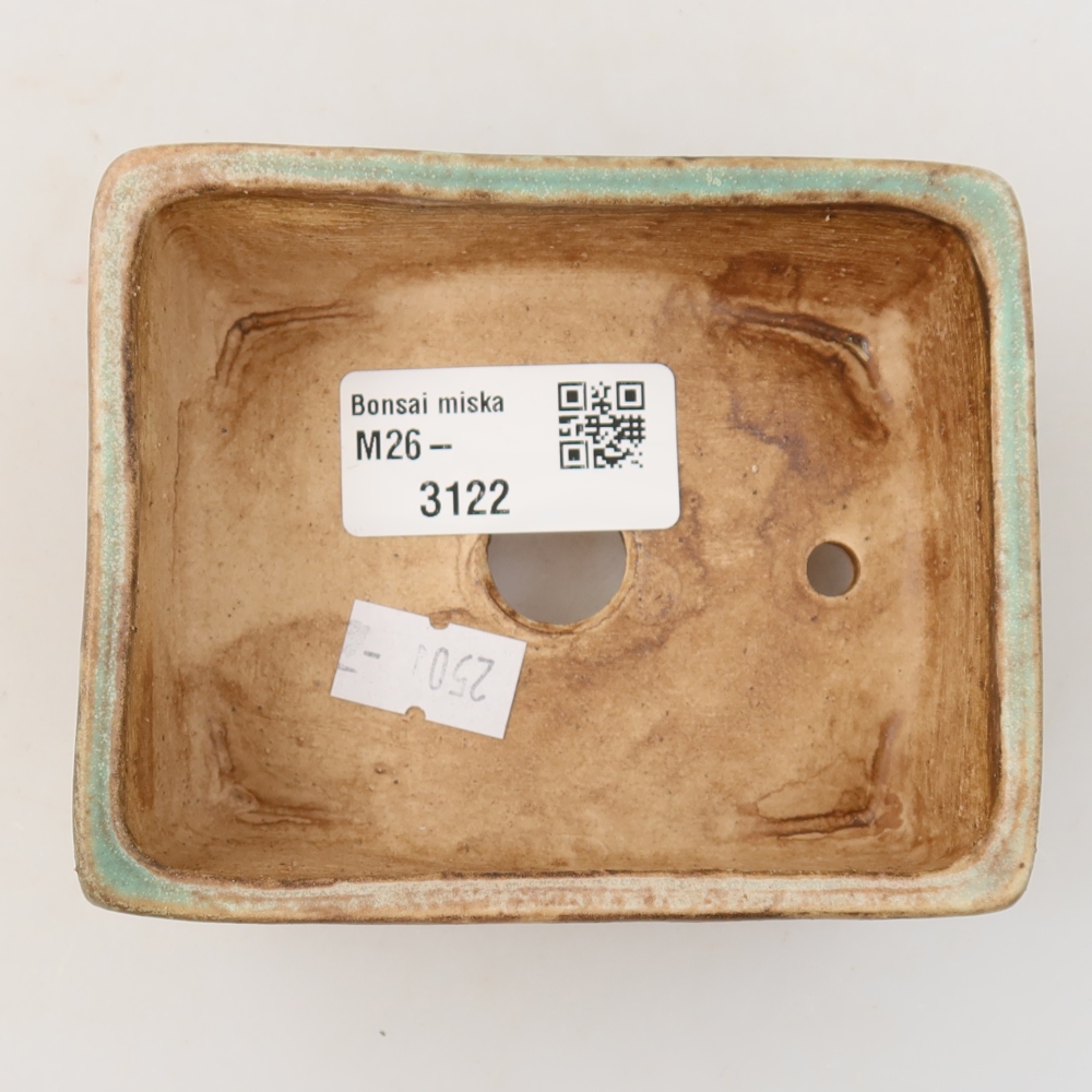 Bonsaischale aus Keramik 10 x 8 x 4 cm, grün