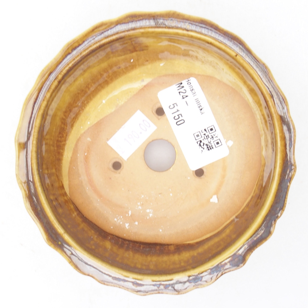 Bonsaischale aus Keramik 11,5 x 11,5 x 5 cm, gelb