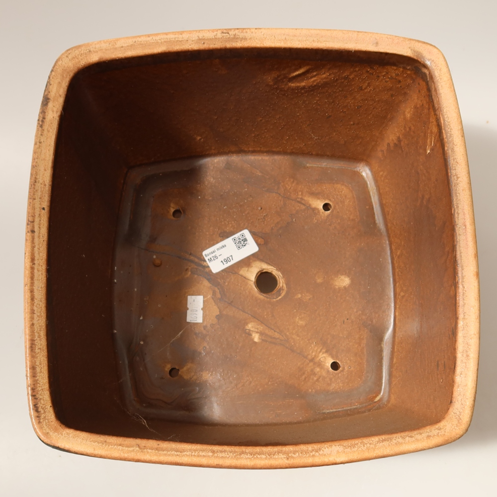 Keramik-Bonsai-Schale 26,5 x 26,5 x 15,5 cm, Farbe: Rosa