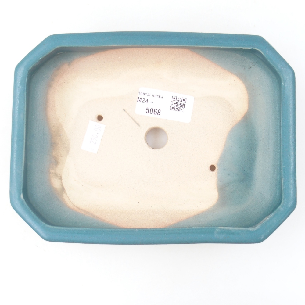 Bonsaischale aus Keramik 18,5 x 13,5 x 4 cm, Farbe blau