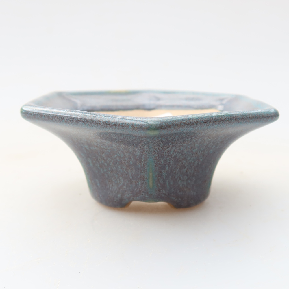 Keramik-Bonsai-Schale, 8 x 7 x 3,5 cm, Farbe: Grau