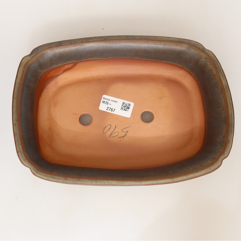 Keramikschale  24 x 17 x 6 cm, Farbe: braun