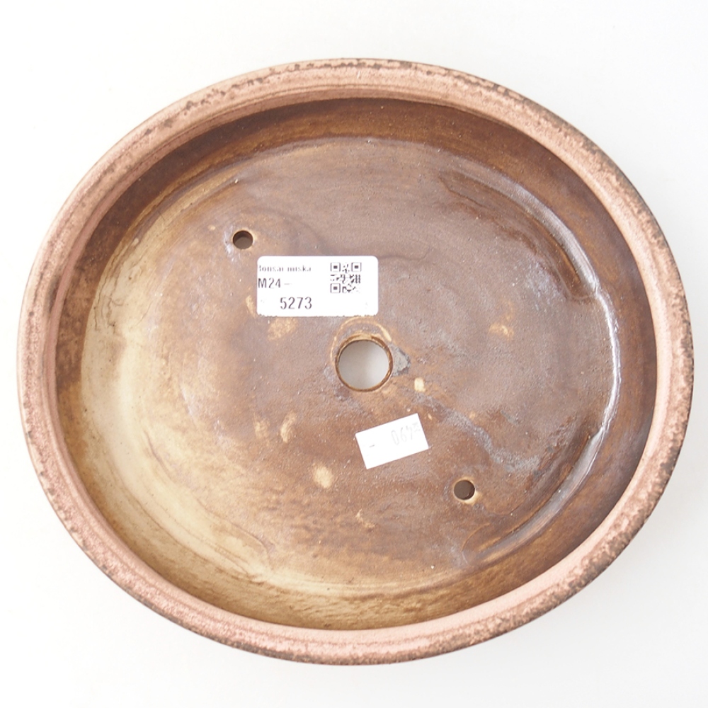 Bonsaischale aus Keramik 20,5 x 18,5 x 4,5 cm, rosa