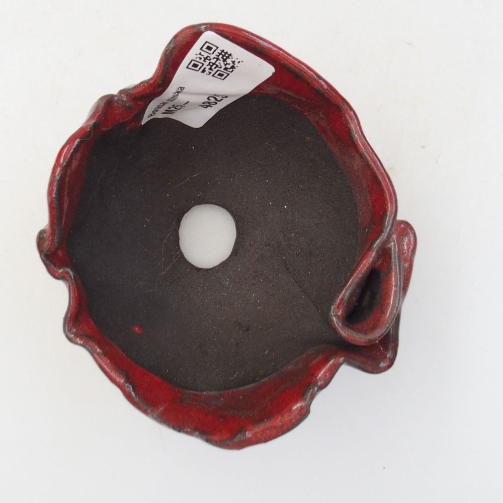 Keramikschale 8,5 x 7 x 5 cm , Farbe rot