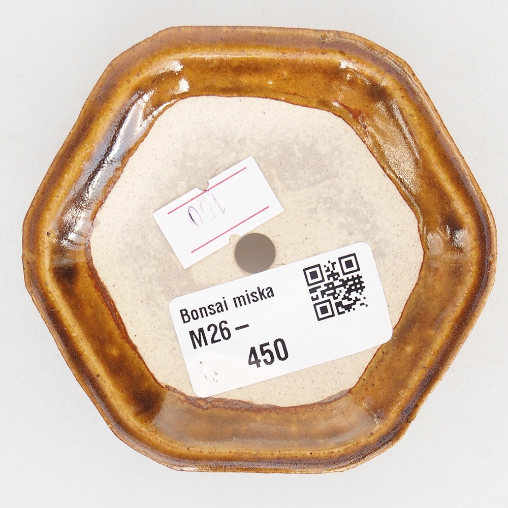Bonsaischale aus Keramik 8,5 x 8 x 2,5 cm, braun