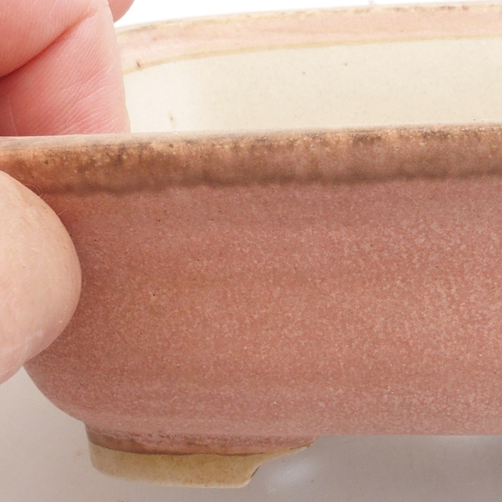 Bonsaischale aus Keramik 10 x 8,5 x 4 cm, braun