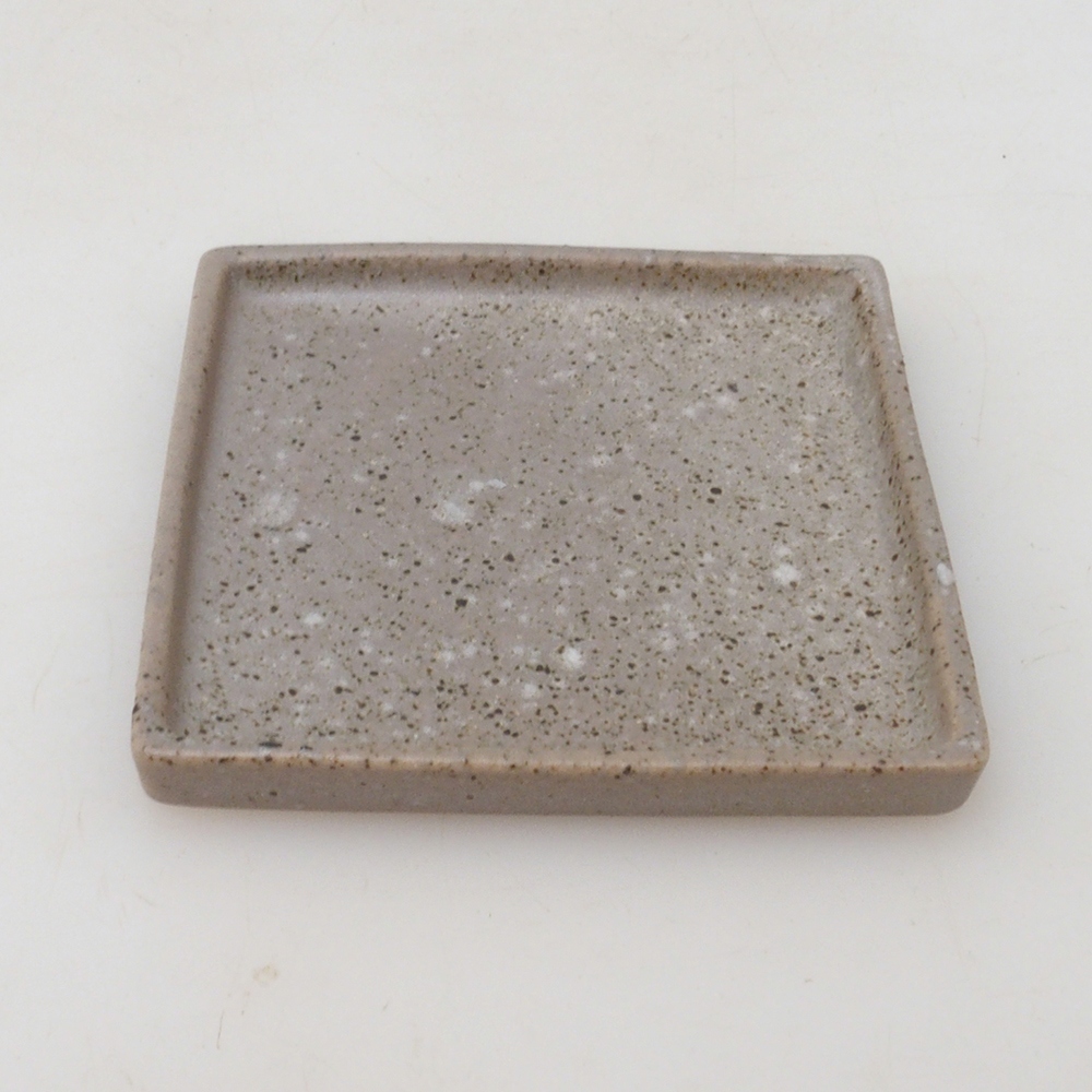 Bonsai Untersetzer quadratisch M - 10 x 10 x 1,5 cm - beige