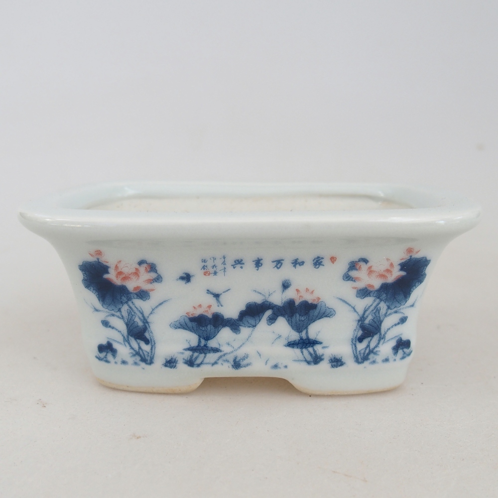 Mini-Bonsaischale 10 x 7,5 x 4 cm, Farbe weiß