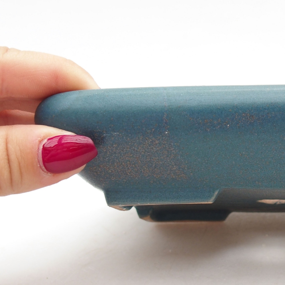 Bonsaischale aus Keramik 17 x 14 x 3,5 cm, Farbe blau