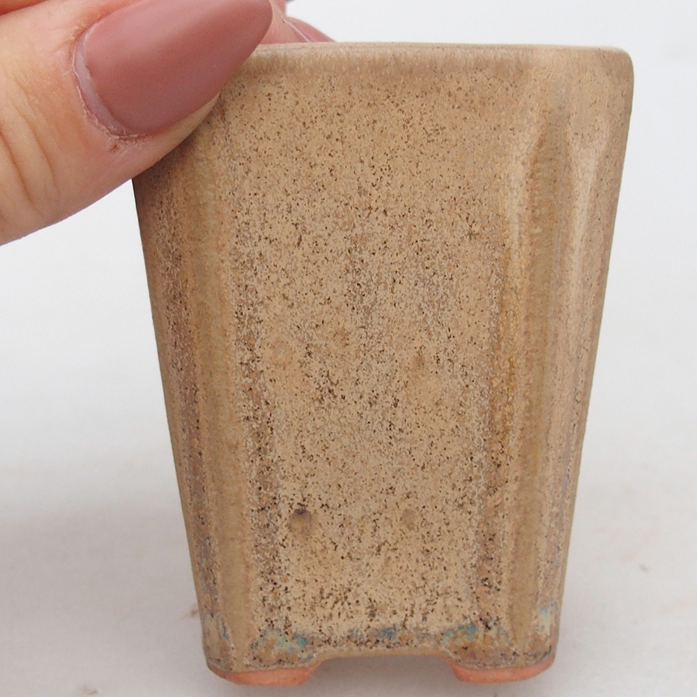 Bonsaischale aus Keramik 5,5 x 5,5 x 7 cm, Farbe beige