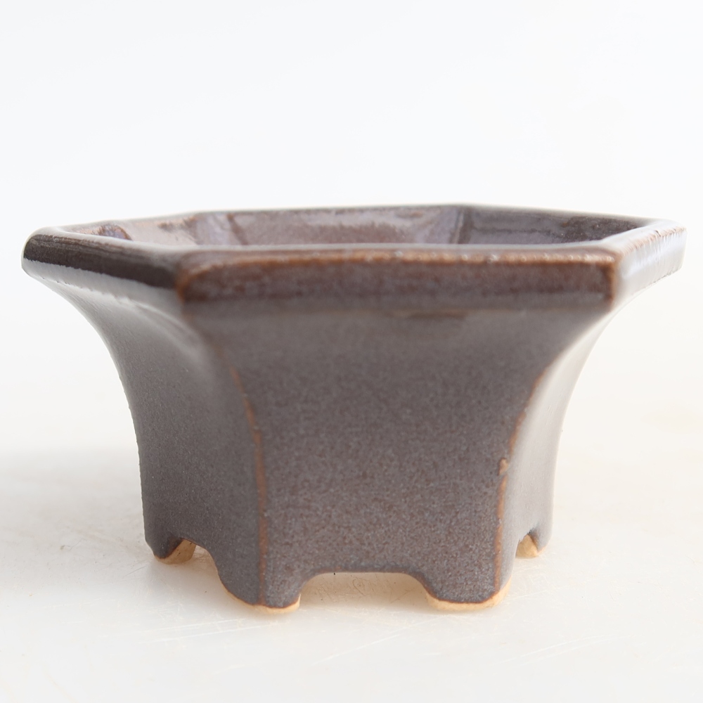 Keramik-Bonsai-Schale, 5,5 × 5 × 3 cm, Farbe: Grau