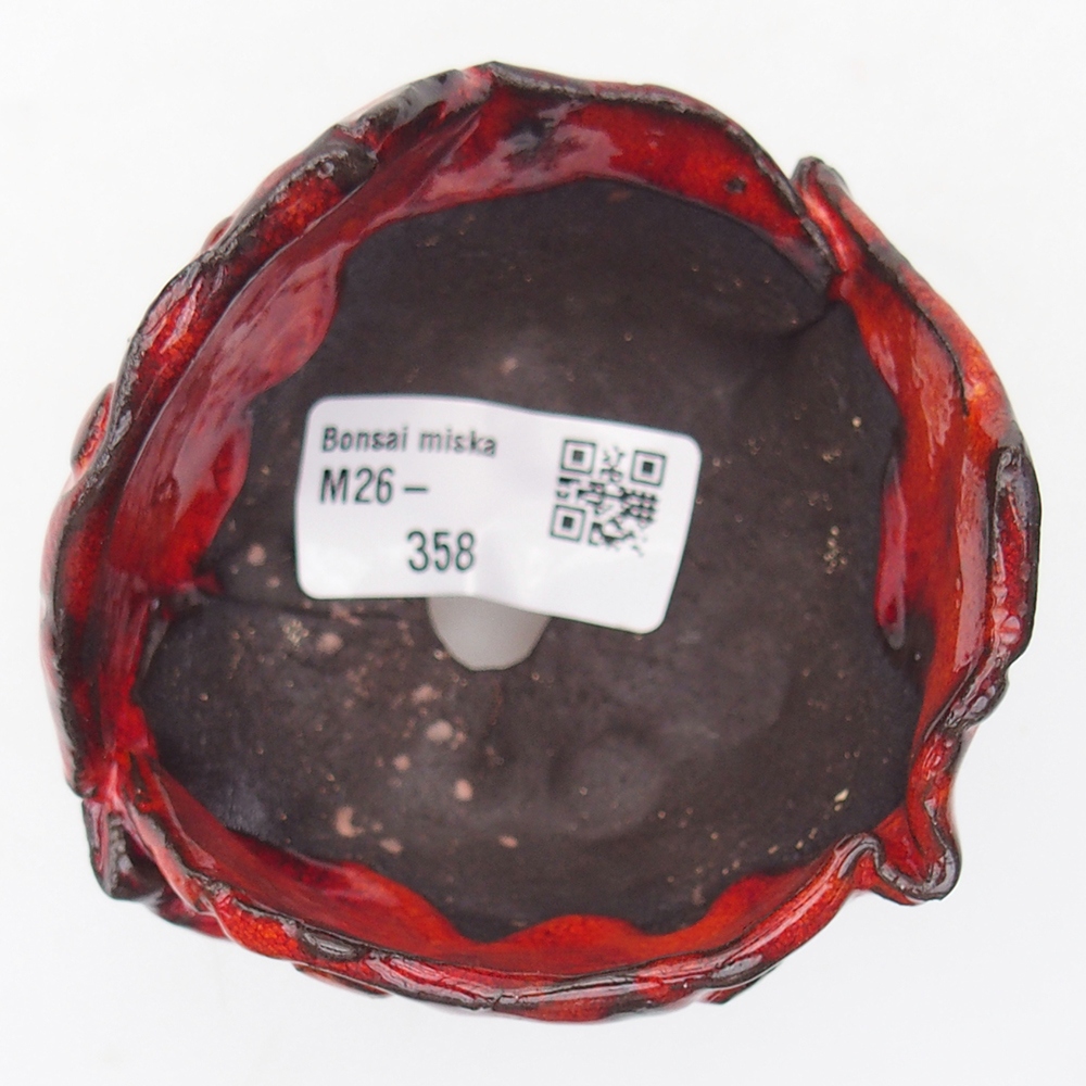 Keramikschale 9 x 7,5 x 7 cm , Farbe rot