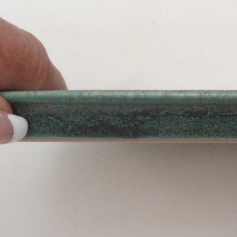 Keramikschale H08 - 22,5 x 16 x 1 cm - grün