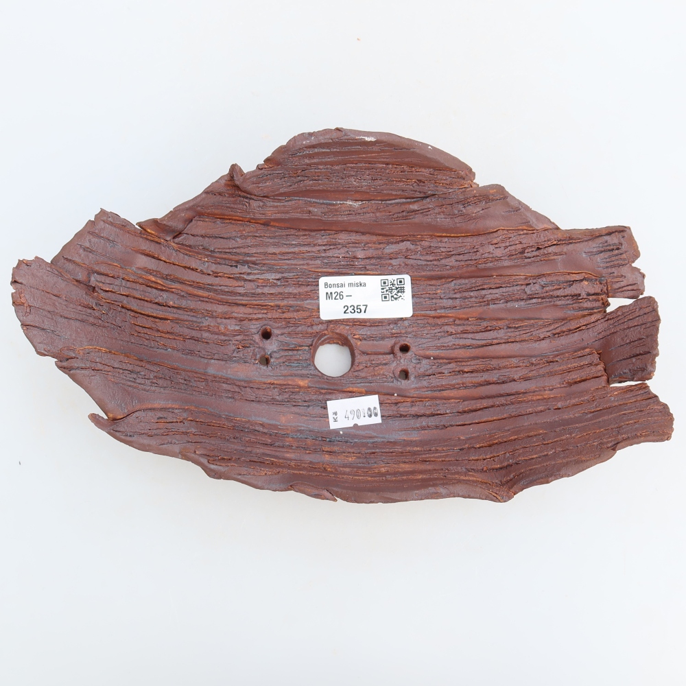 Keramikschale  24,5 x 14,5 x 7,5 cm, Farbe: braun