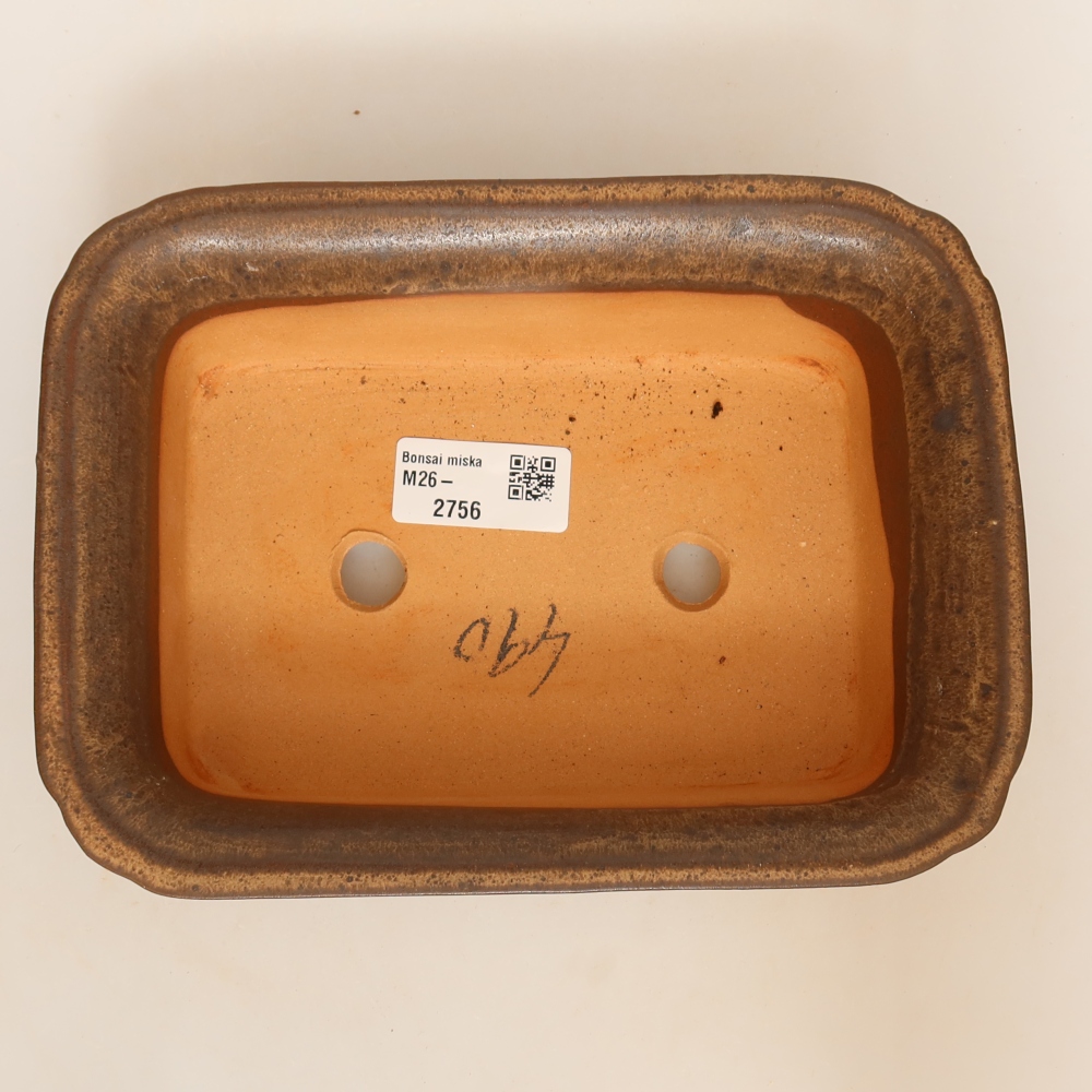 Keramikschale  20 x 15,5 x 5,5 cm, Farbe: braun