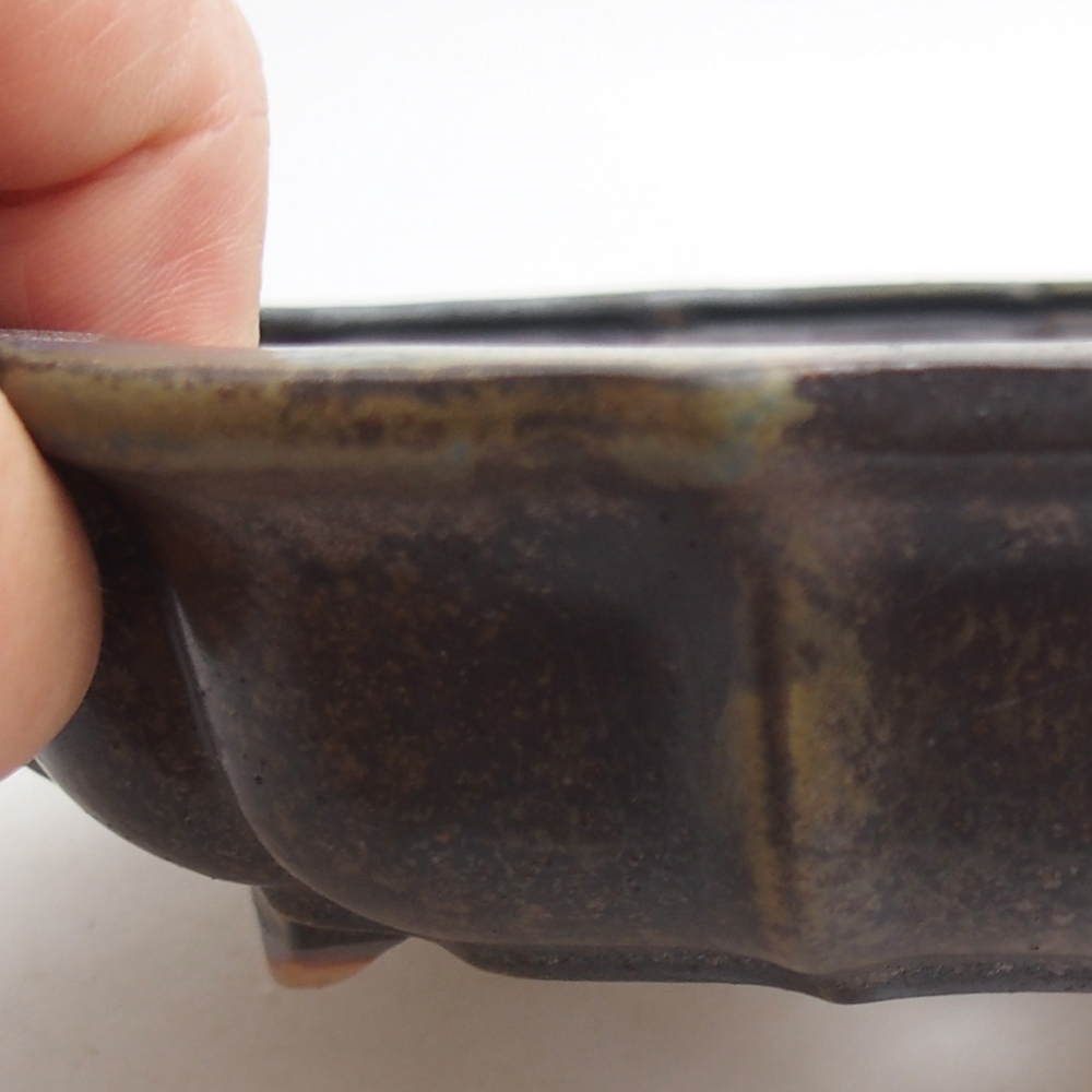 Bonsaischale aus Keramik 18 x 18 x 4,5 cm, braun