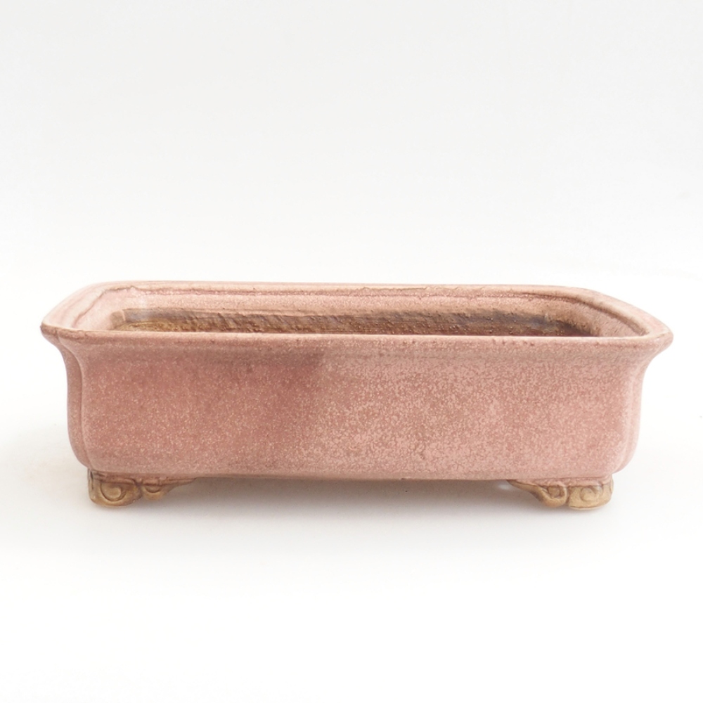 Bonsaischale aus Keramik 24,5 x 19 x 7 cm, rosa