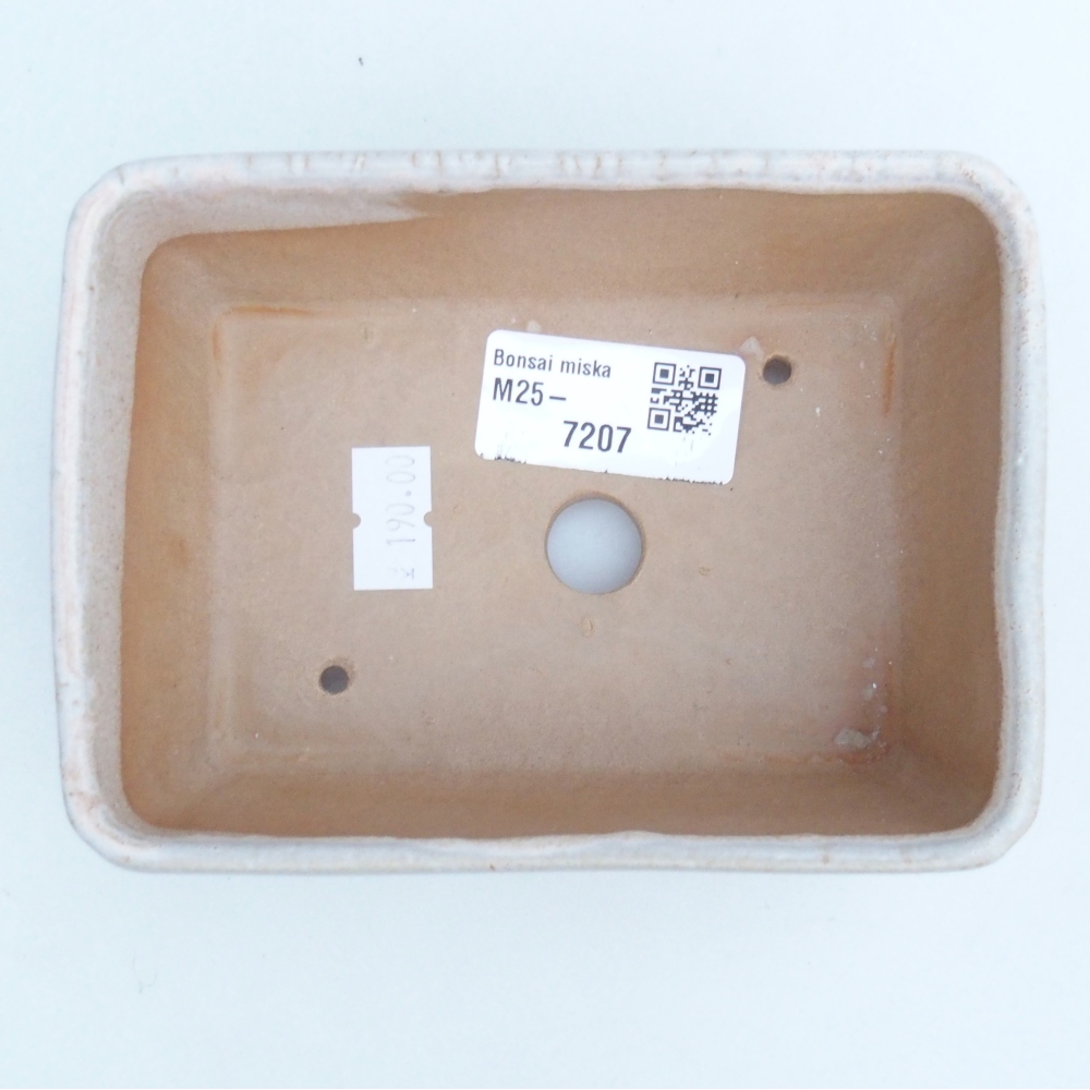 Bonsaischale aus Keramik 13 x 10 x 5 cm, Farbe beige