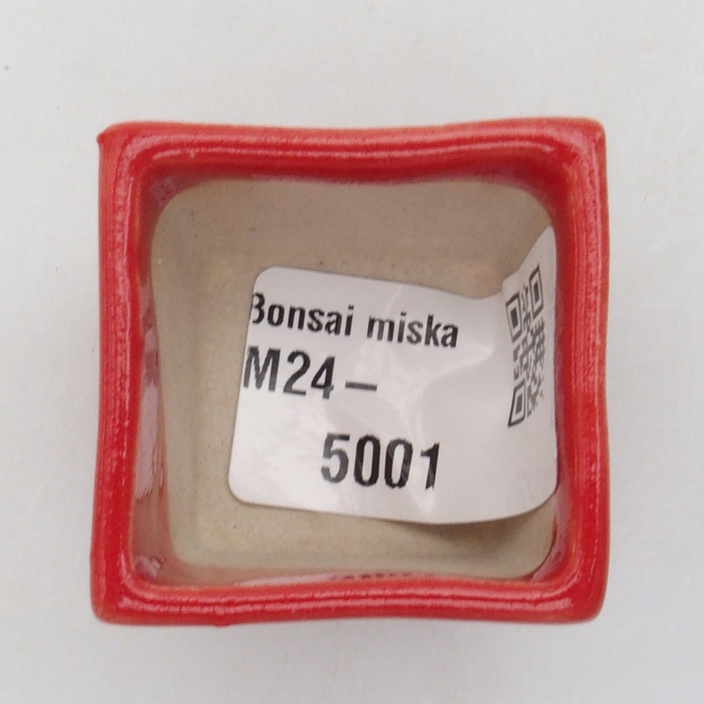 Mini-Bonsaischale 3,5 x 3,5 x 3 cm, Farbe rot