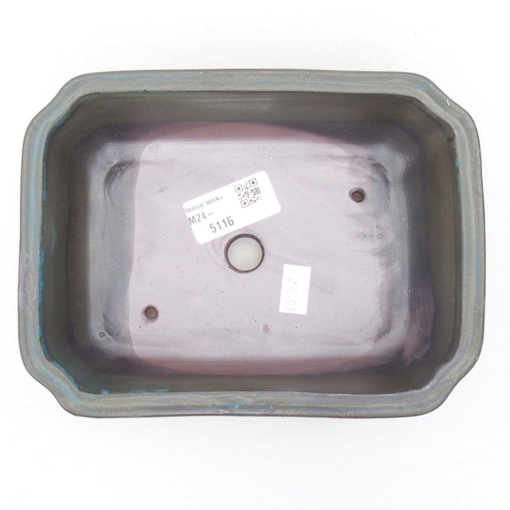 Bonsaischale aus Keramik 18 x 13,5 x 5 cm, grau