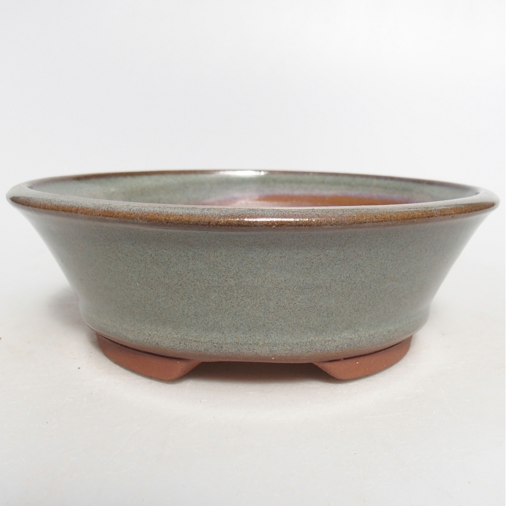 Bonsaischale aus Keramik 15 x 15 x 5 cm, grün