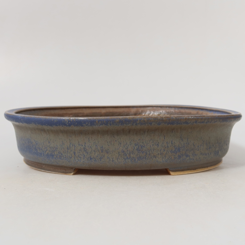 Bonsaischale aus Keramik 24 x 21 x 5 cm, Farbe blau