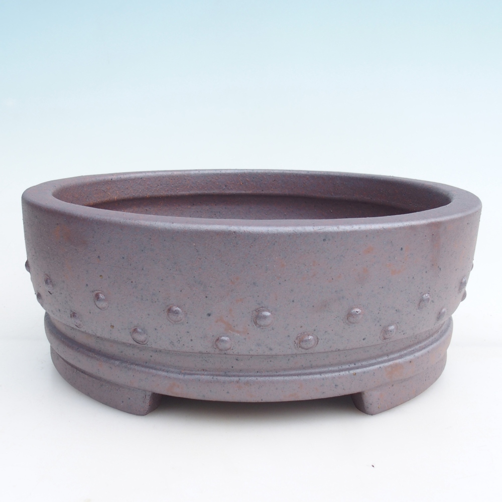 Bonsaischale aus Keramik 25,5 x 25,5 x 9,5 cm, metallfarben