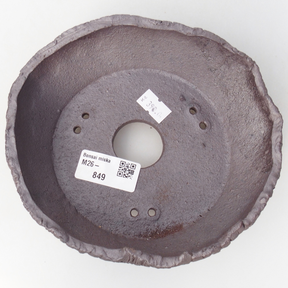 Bonsaischale aus Keramik 17 x 15 x 5,5 cm, metallfarben