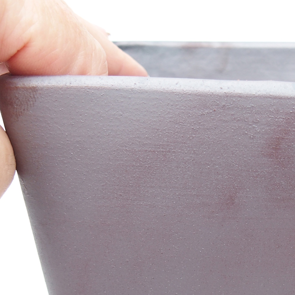 Bonsaischale aus Keramik 13 x 13 x 13 cm, metallfarben