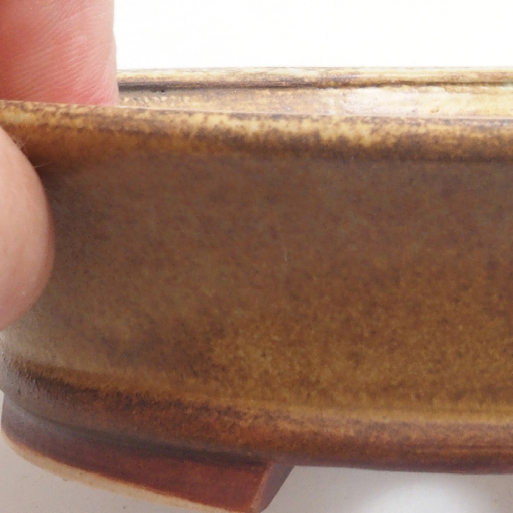 Bonsaischale aus Keramik 10 x 8,5 x 4 cm, braun